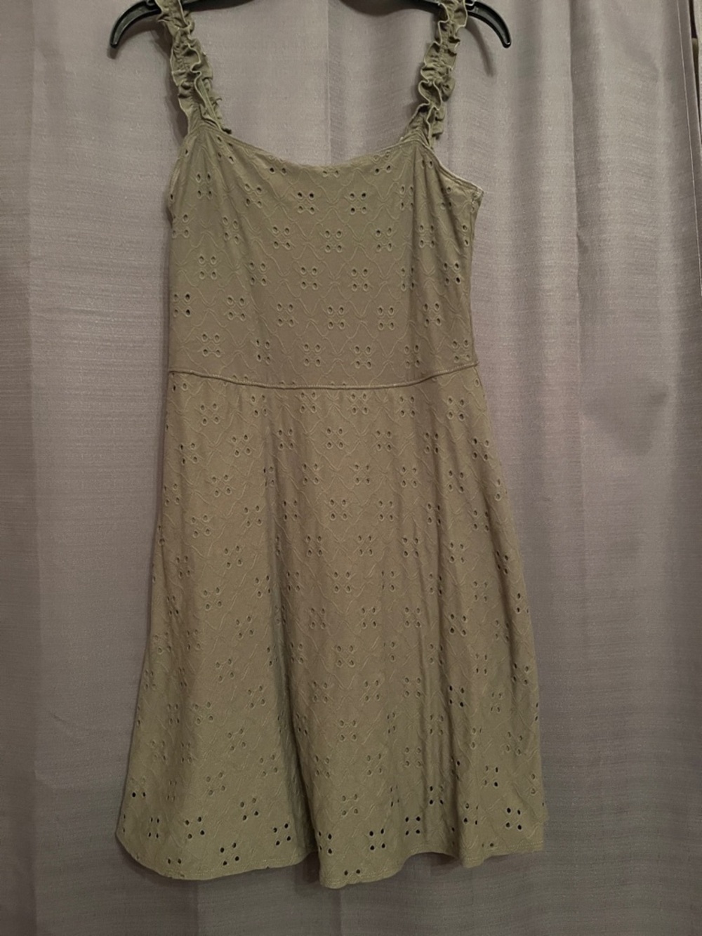 Hollister Eyelet Sundress in Olive Green